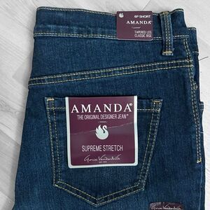 Gloria Vanderbilt Super Stretch Amanda Jeans 6P Short NWT